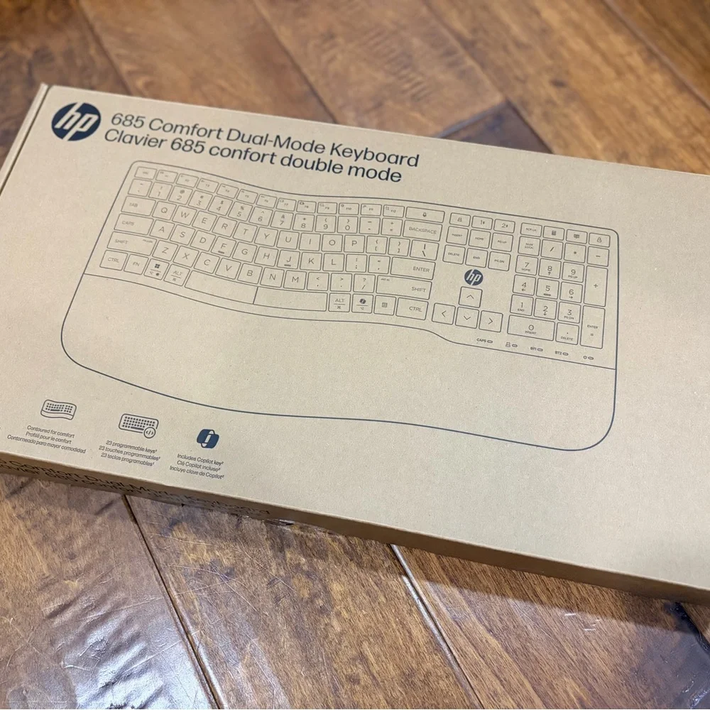 HP 685 Comfort Dual-Mode Ergonomic Keyboard (Wireless)
